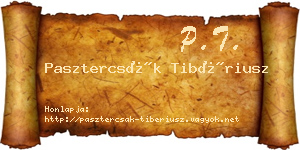Pasztercsák Tibériusz névjegykártya